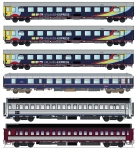 L.S. Models LS2503N - N - 6-tlg. Set Nachtzugwagen Urlaubs-Express, Ep. VI